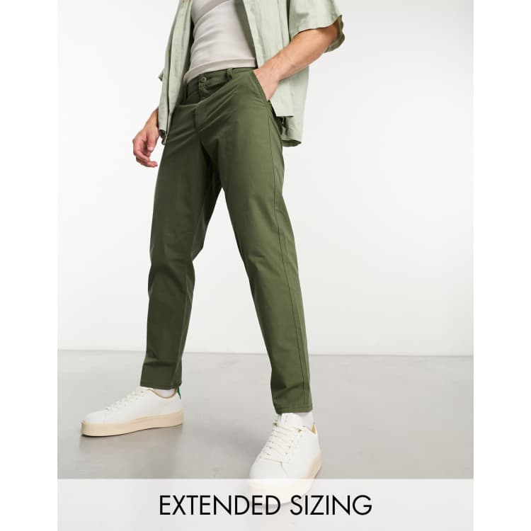 Khaki green chinos store men's