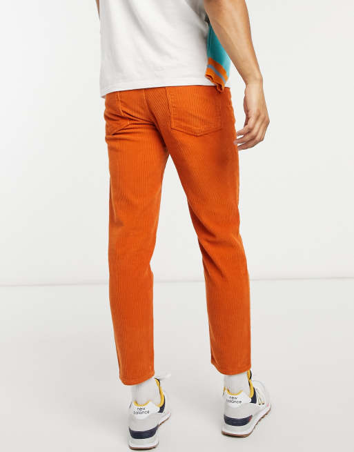 Dark cheap orange jeans