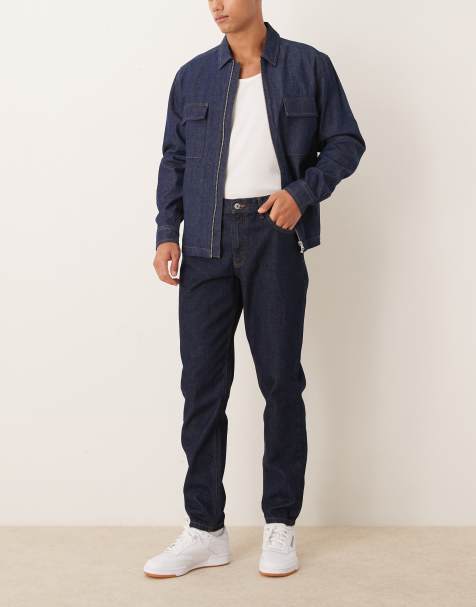 ASOS DESIGN classic rigid fit jeans in indigo - view 1