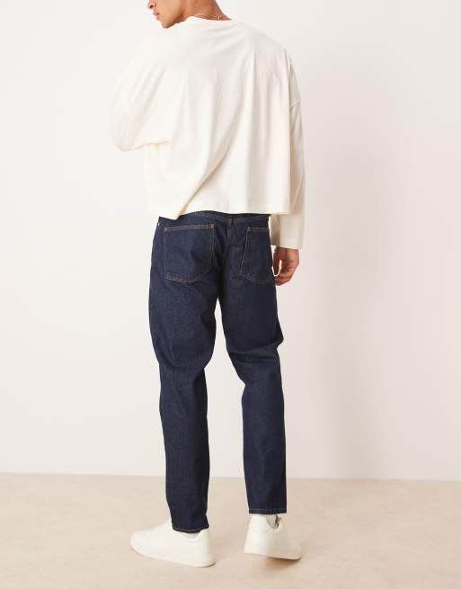ASOS DESIGN Essential tapered fit jeans in indigo
