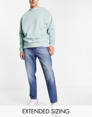 ASOS DESIGN classic rigid jeans in dark wash blue