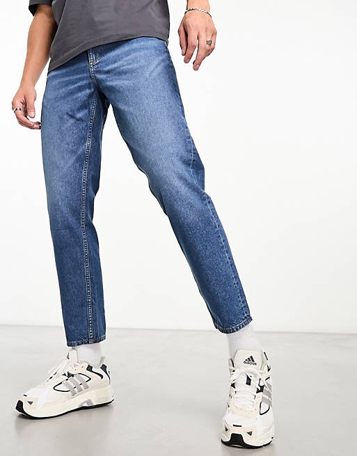 ASOS DESIGN classic rigid jeans in dark wash blue | ASOS