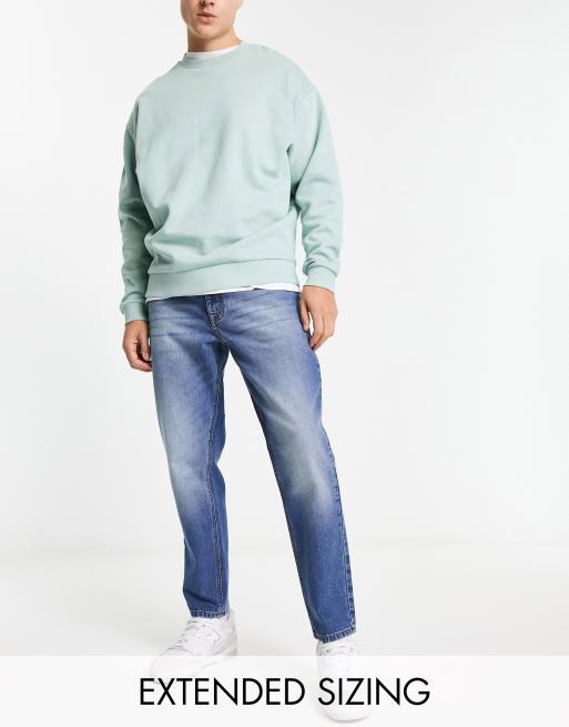 ASOS DESIGN classic rigid jeans in darkwash blue