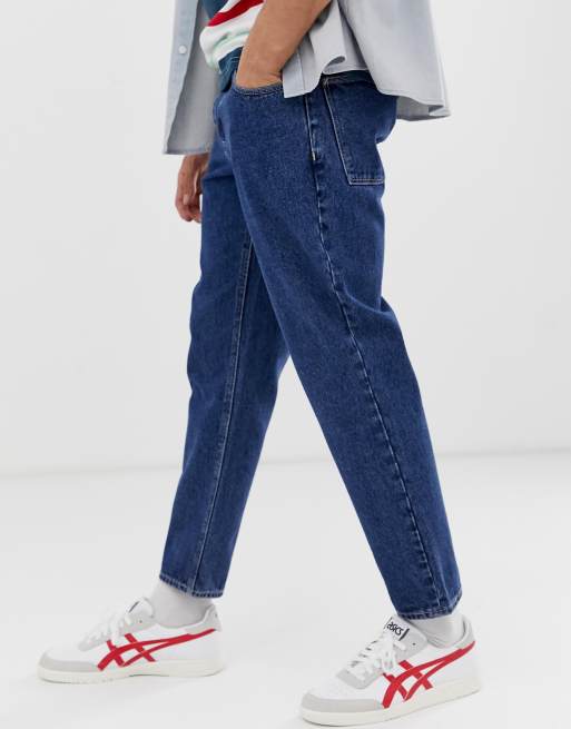 ASOS DESIGN classic rigid jeans in mid stone wash blue, 2 of 4