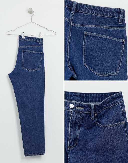 ASOS DESIGN classic rigid jeans in mid stone wash blue, 4 of 4