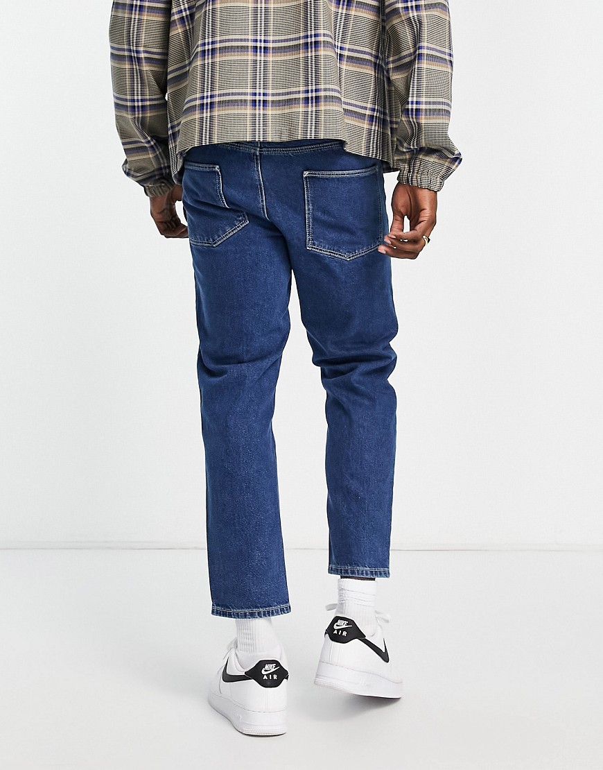 Alternative product photo of Asos design classic rigid jeans in mid stone wash blue