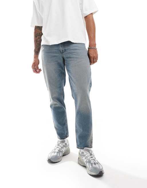 ASOS DESIGN classic rigid jeans in mid wash blue ASOS