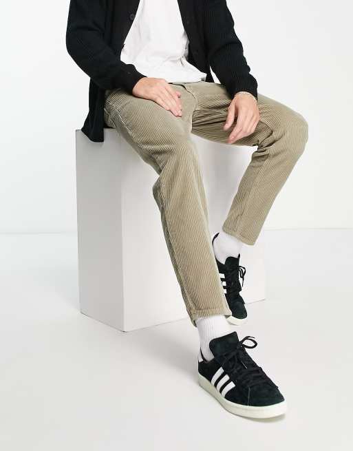 ASOS DESIGN classic rigid jeans in sage green corduroy
