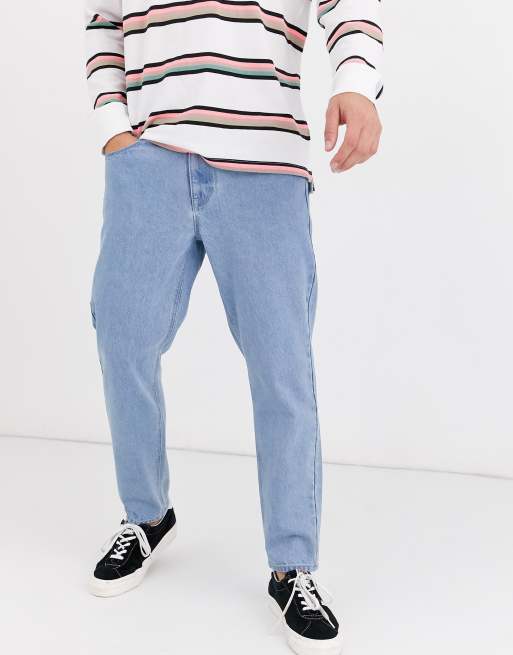 stil dele naturpark ASOS DESIGN classic rigid jeans in stone wash blue | ASOS