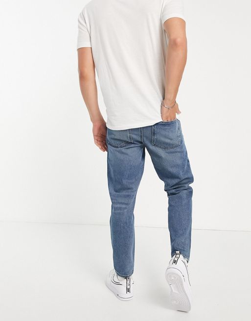 Slim Tapered Denim Jeans - Dirty Vintage