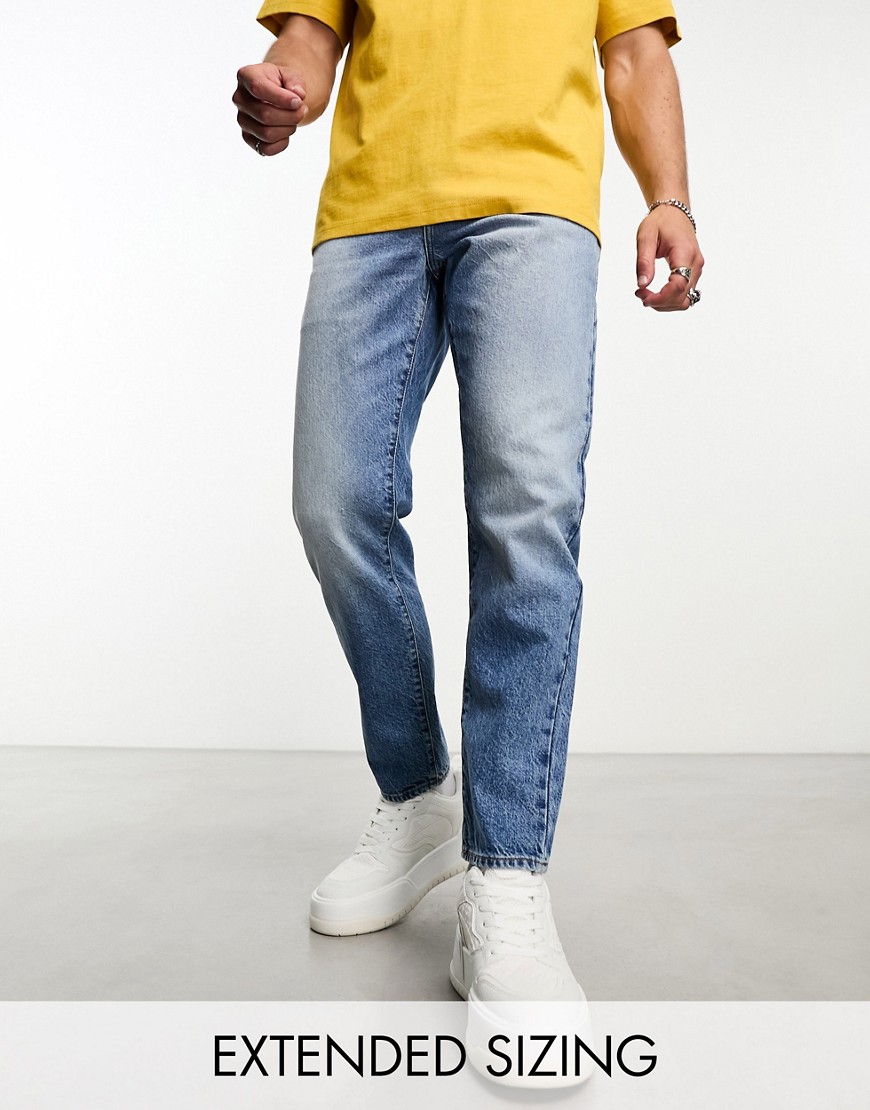ASOS DESIGN classic rigid jeans in vintage mid wash blue