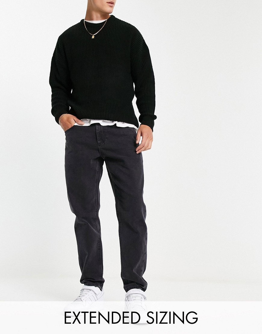 ASOS DESIGN classic rigid jeans in washed black