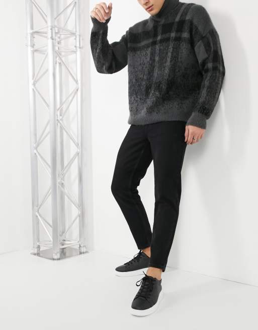 ASOS DESIGN classic rigid jeans in washed black