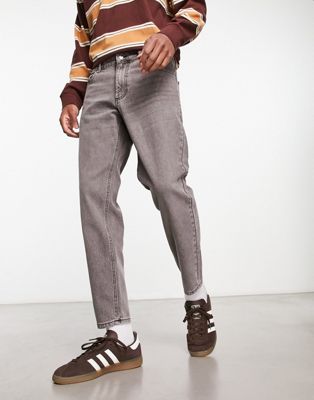 ASOS DESIGN classic rigid jeans in washed dark grey