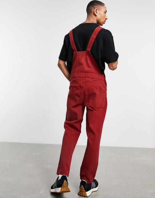 Dark cheap red overalls