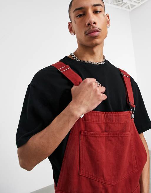 Dark cheap red overalls