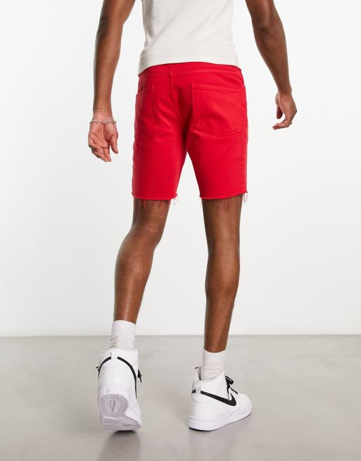 Asos red sale shorts