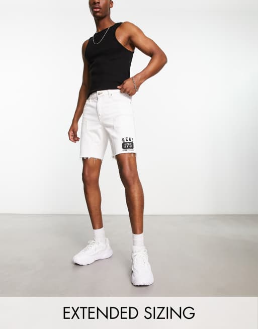 Asos white denim on sale shorts