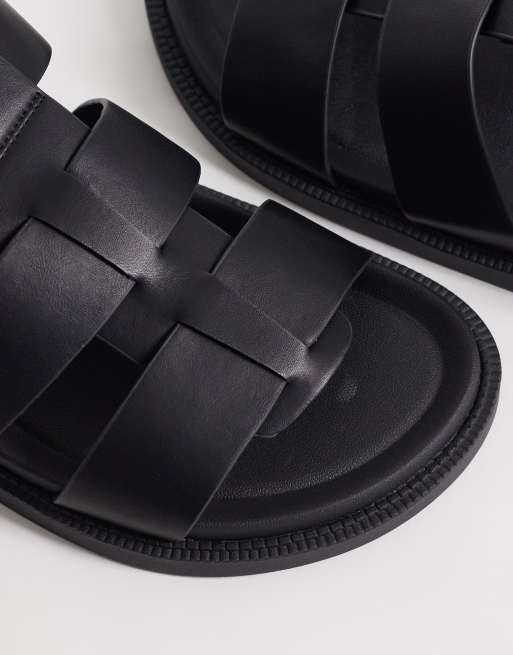 ASOS DESIGN classic strap sandals in black, 3 of 4