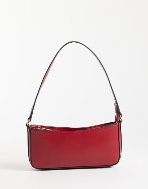 ASOS DESIGN clean 90's shoulder bag in red - view 1