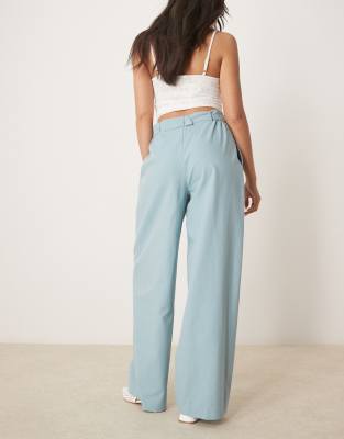 Asos Design Clean Balloon Pants In Blue