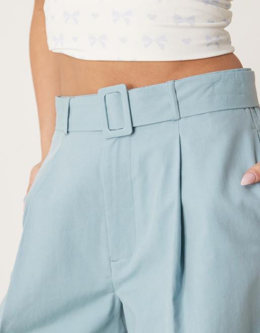 ASOS DESIGN clean balloon pants in turquoise