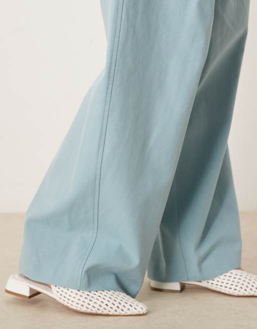 ASOS DESIGN clean balloon pants in turquoise