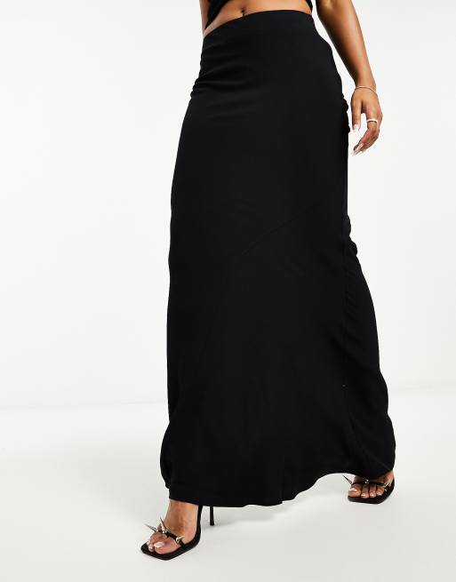 Black fishtail 2025 maxi skirt