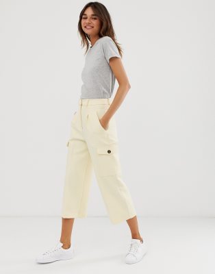 utility cropped trousers