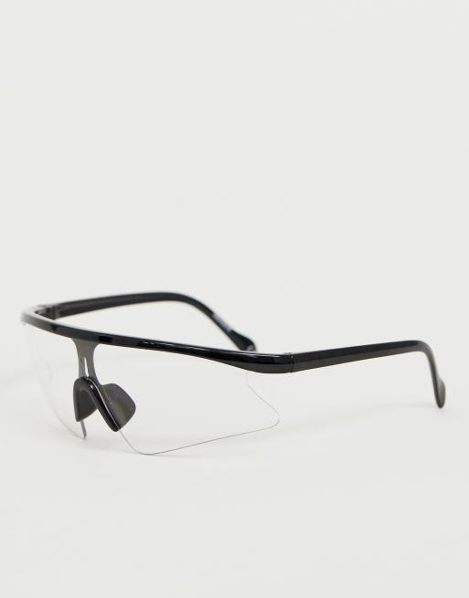 Asos Design Clear Lens Visor Sunglasses Asos