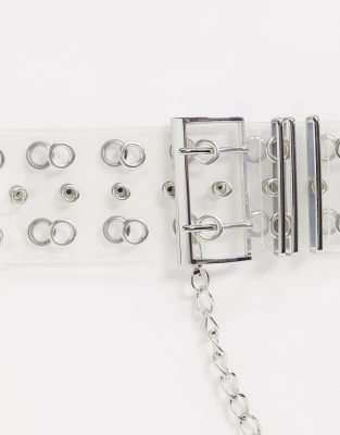 clear plastic belt