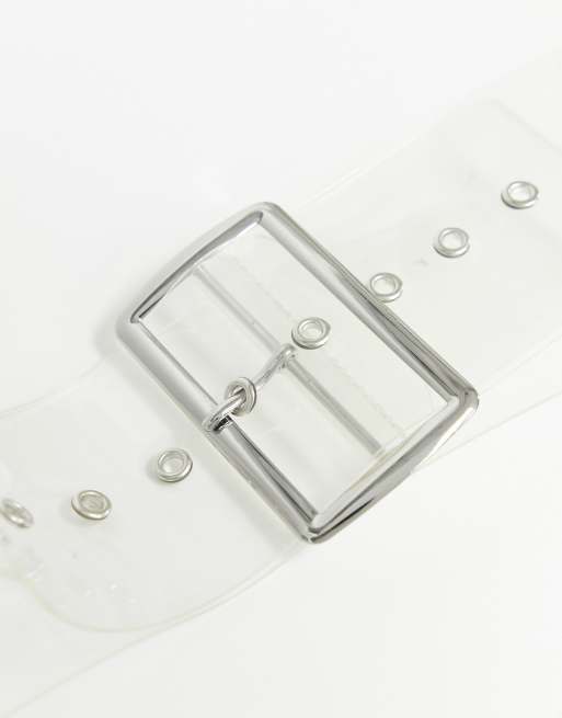 Clear plastic shop belt