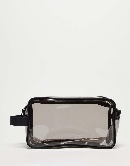 ASOS DESIGN clear wash bag in black ASOS