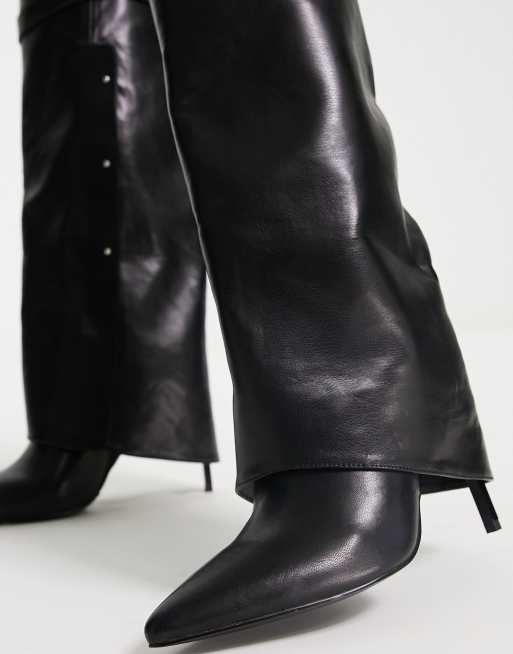 Fold-over high-heel boots - Shoes - Women