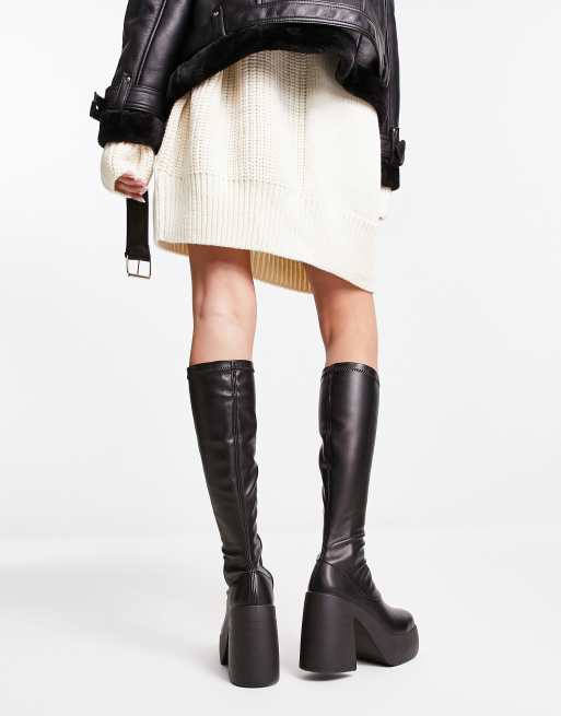 Asos knee outlet boots