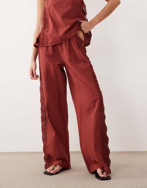ASOS DESIGN - Cleo - Pantaloni da mare color ruggine, 2 di 5