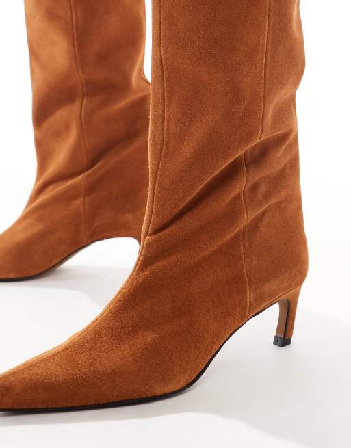 Suede kitten heel boots online