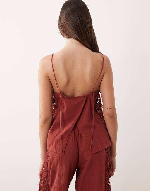 ASOS DESIGN – Cleo – Strandoberteil in Rostrot, 4 von 4