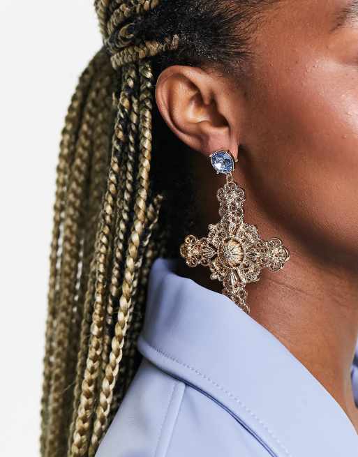 Asos deals cross earrings