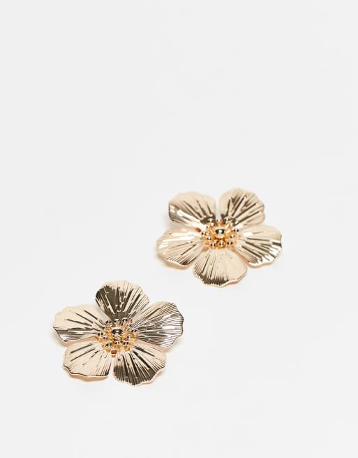 ASOS DESIGN - Clip per scarpe in metallo color oro a forma di fiore