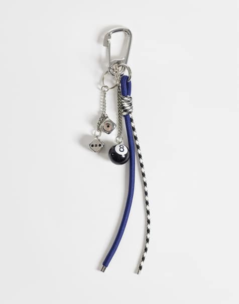 ASOS DESIGN - Clip pour jean avec mousqueton, corde et 8 balles - Argenté - view 1