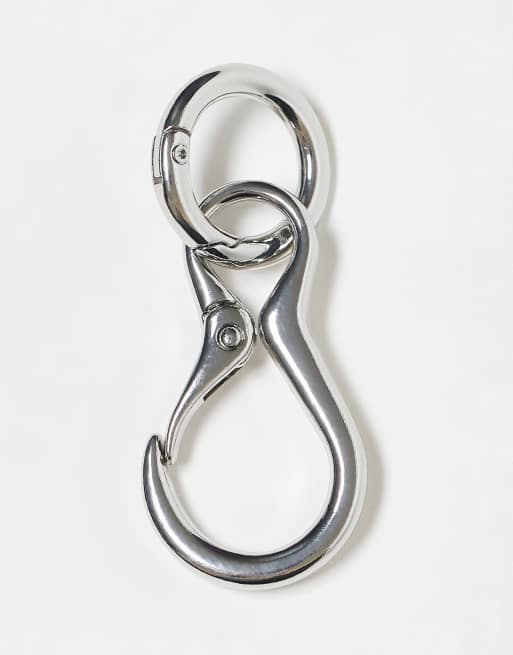 ASOS DESIGN - Clipsleutelhanger voor jeans in zilverkleur