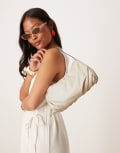 [ASOS DESIGN] ASOS DESIGN cloud flap over-shoulder bag in off white No Size WHITE