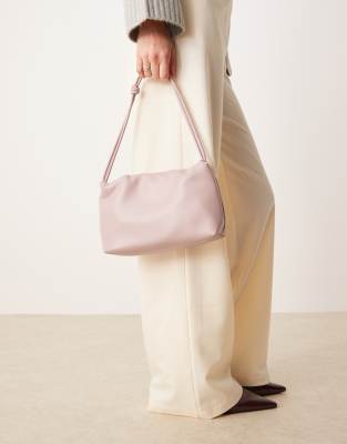 cloud knot handle shoulder bag in pink