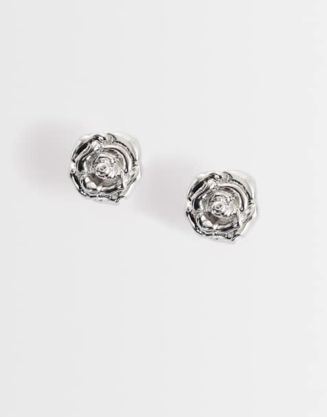 ASOS DESIGN - Clous d'oreilles rose - Argenté - view 1