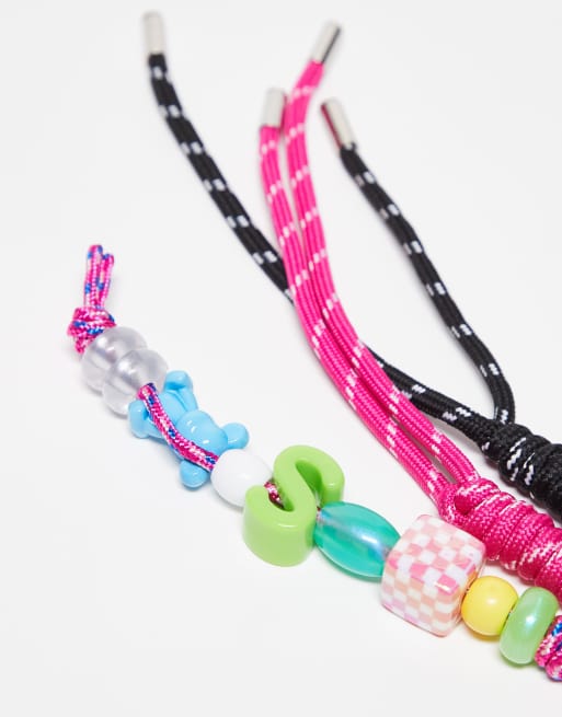 ASOS DESIGN clover bag charm in multi