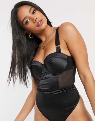 asos design tyler mesh underwire corset