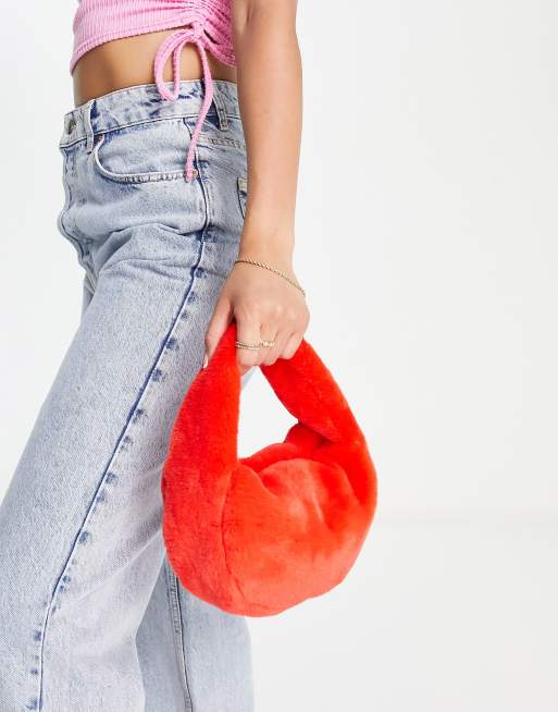 Asos red clutch store bag