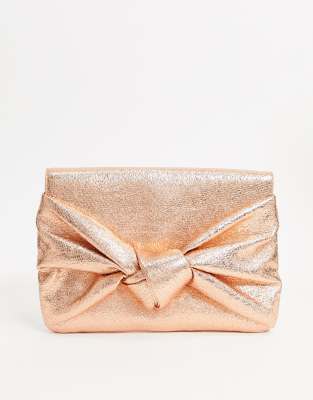 rose coloured clutch bag