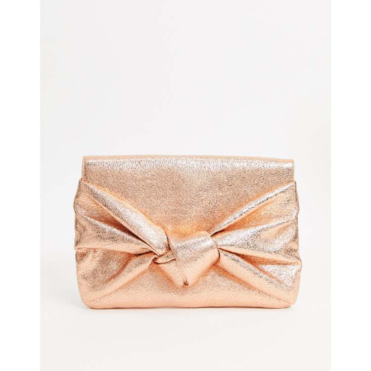 Rose gold clutch store bag asos